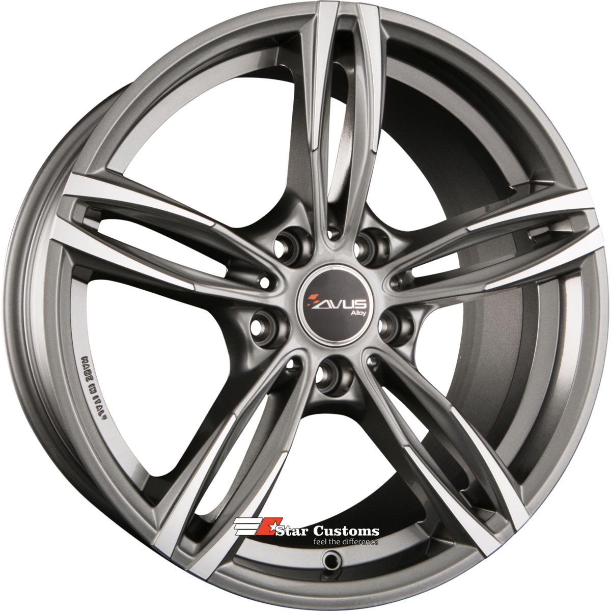 AVUS Racing AC-MB3 Anthracite Polished 9,5x19" 5x120 Et37 | Anthracite ...